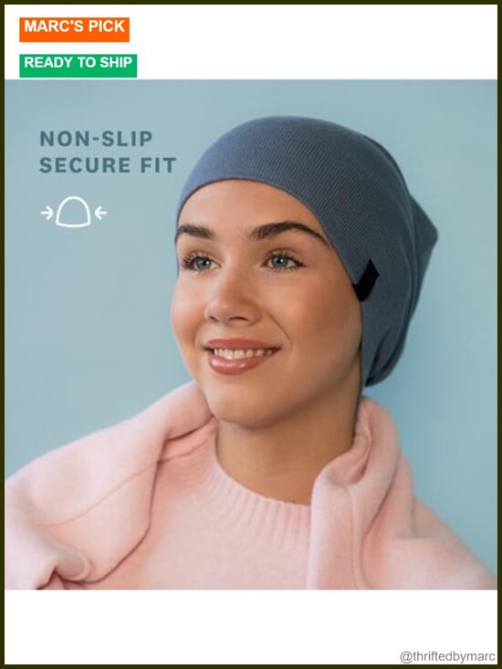 100% Cotton Stretchy Beanie Hat - Soft Chemo Cap Non-Slip main image 6